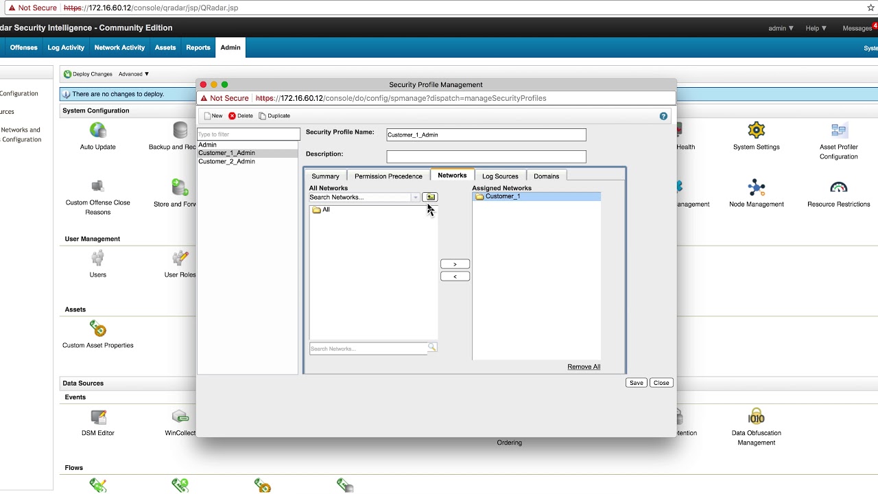 QRadar Multi-tenancy, Domains and Log Source Groups