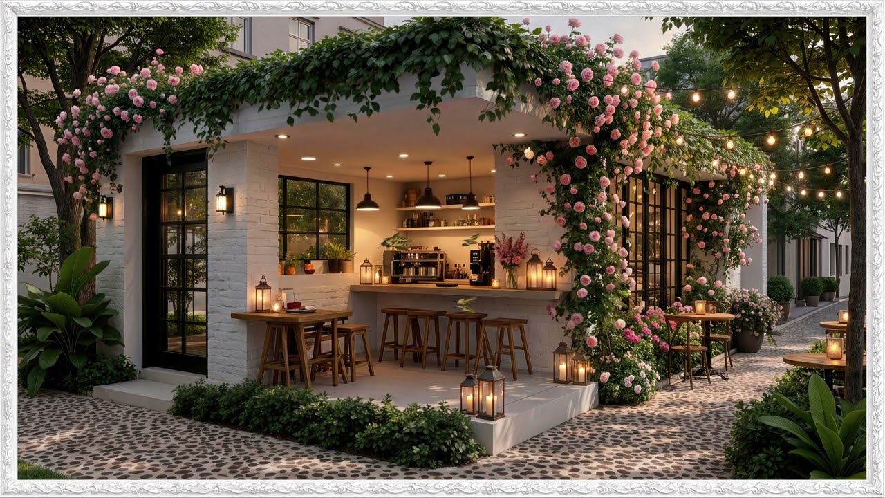 Romantic Garden Café Piano 🌸✨ Living Painting | Relaxing Cinematic Neoclassical Piano