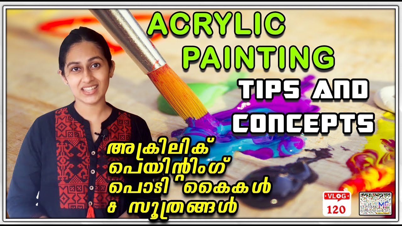 Tips and concepts for Acrylic painting beginners|#Stayhome paint #WithMe|Malayalam hacks|Artless Me