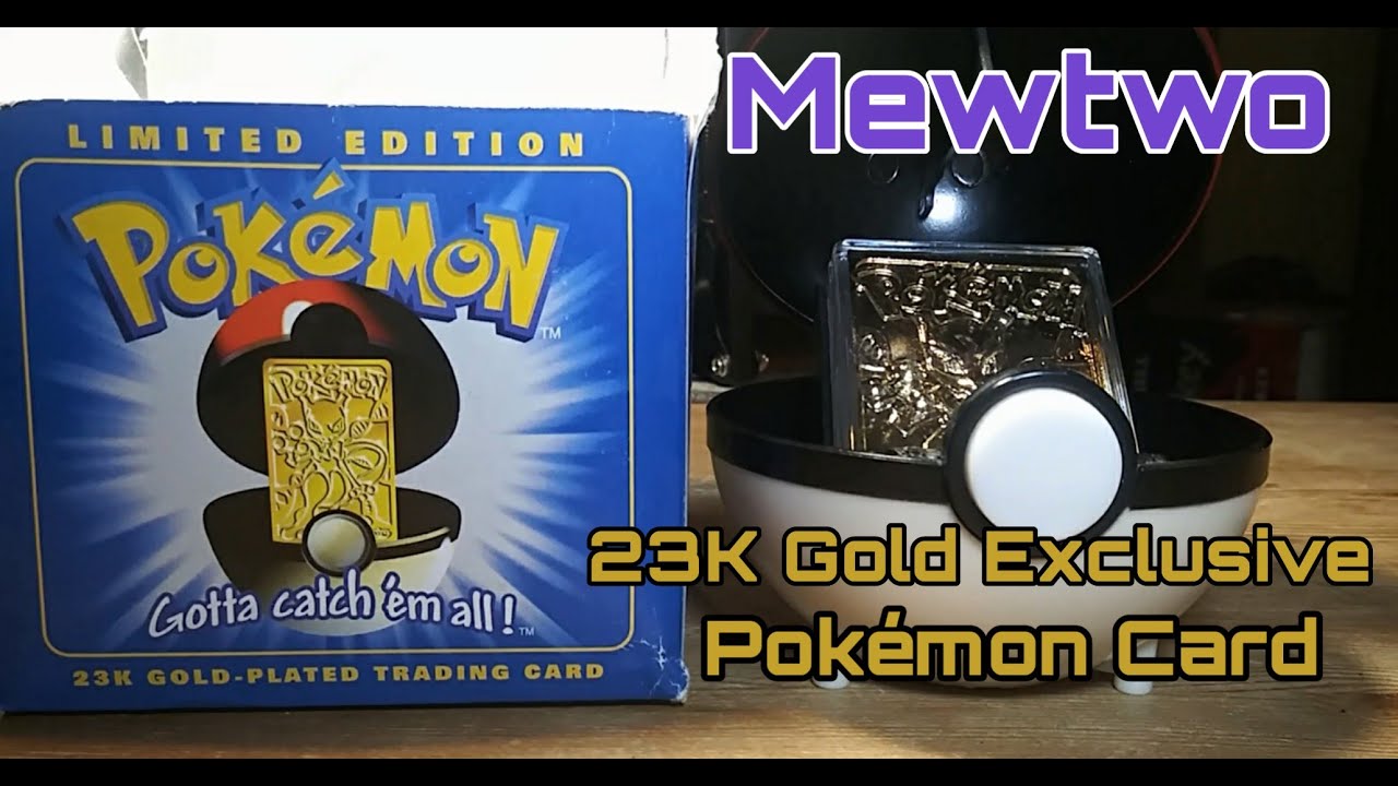 Quick Look: Pokémon Card 23 Karat Gold Plated Mewtwo Edition