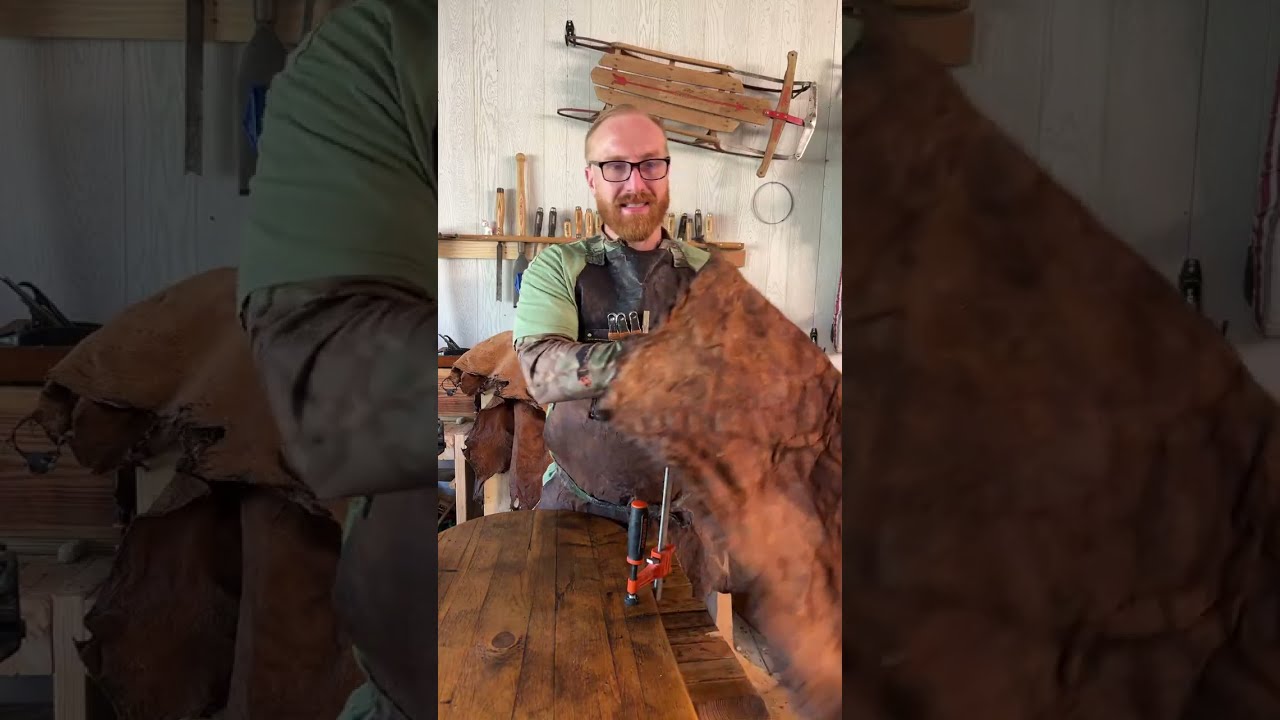 Bucksin Cal! Leather Sandal Slide Project along with good old Buckskin scraping