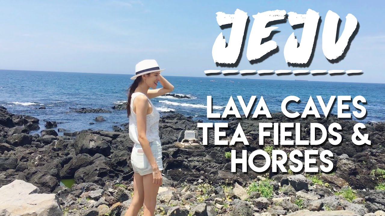 🍊JEJU ISLAND VLOG 🌴 Lava Caves, Tea Fields, Horses & Seaside 국제커플 제주도 여행 (한림공원) (자막 CC)