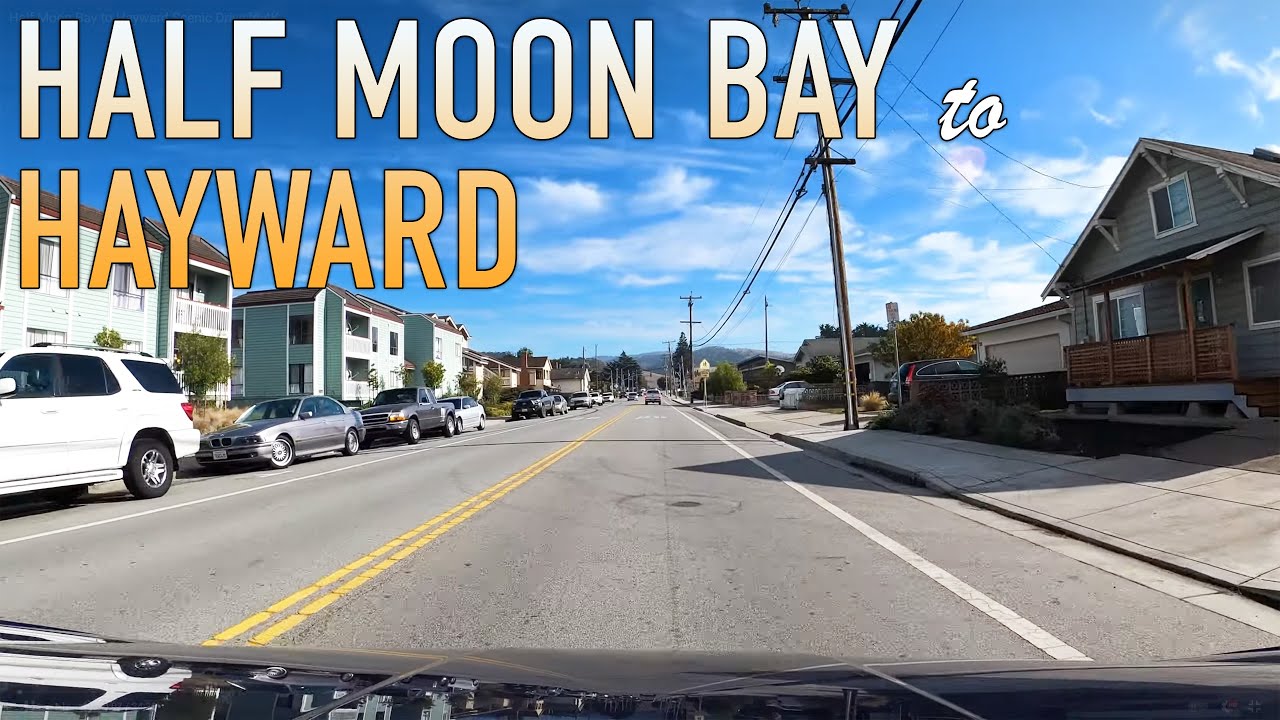 Half Moon Bay to Hayward Scenic Drive in 4K