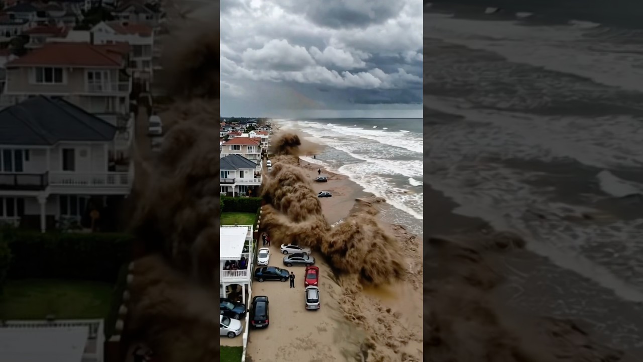 The sea and river collide, turning streets into chaos