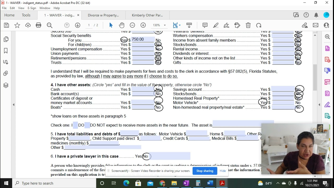 How to Get the Divorce Court Filing Fee Waived in Florida