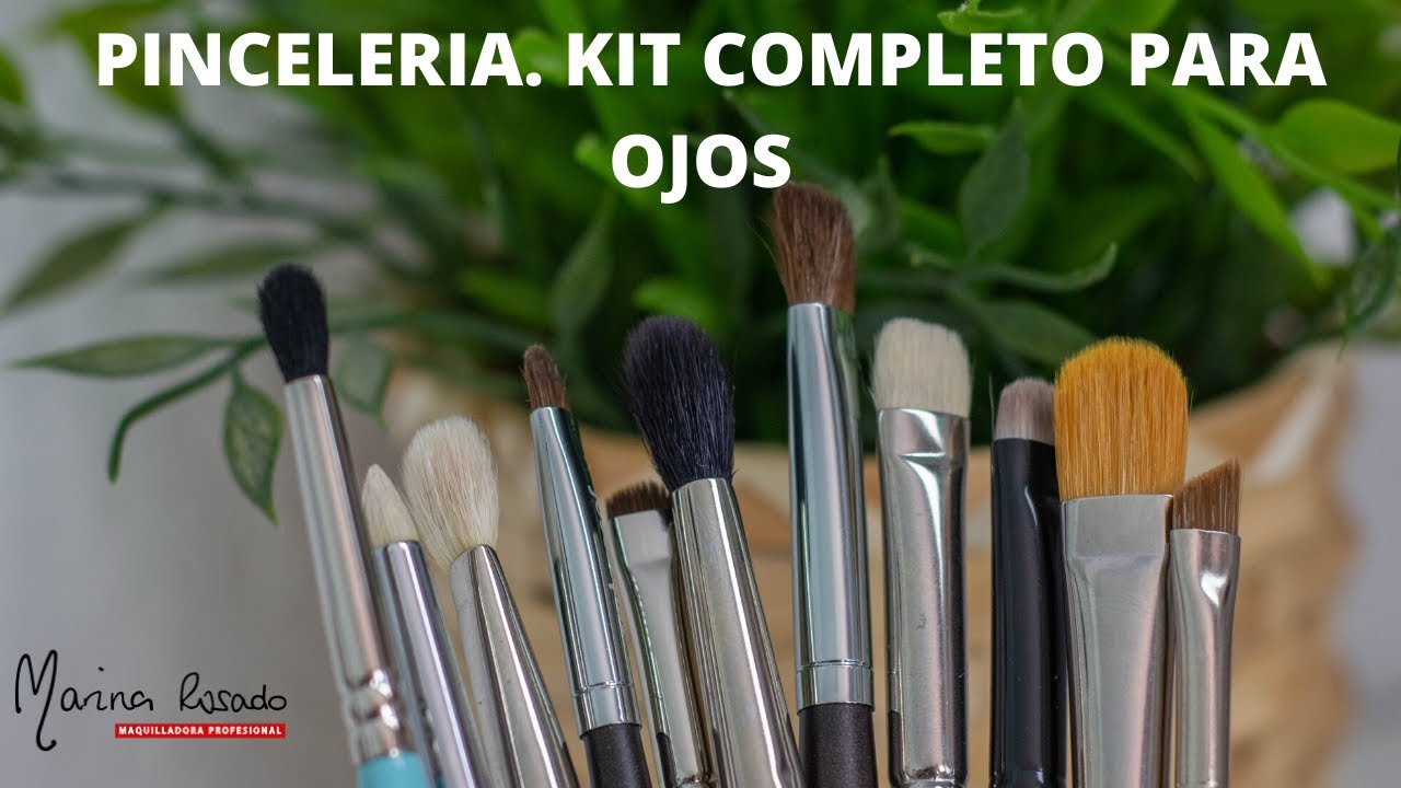 Pinceles esenciales para ojos. Kit completo.