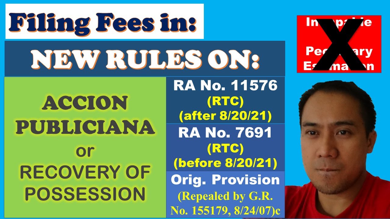 ACCION PUBLICIANA or RECOVERY OF POSSESSION WITH DAMAGES