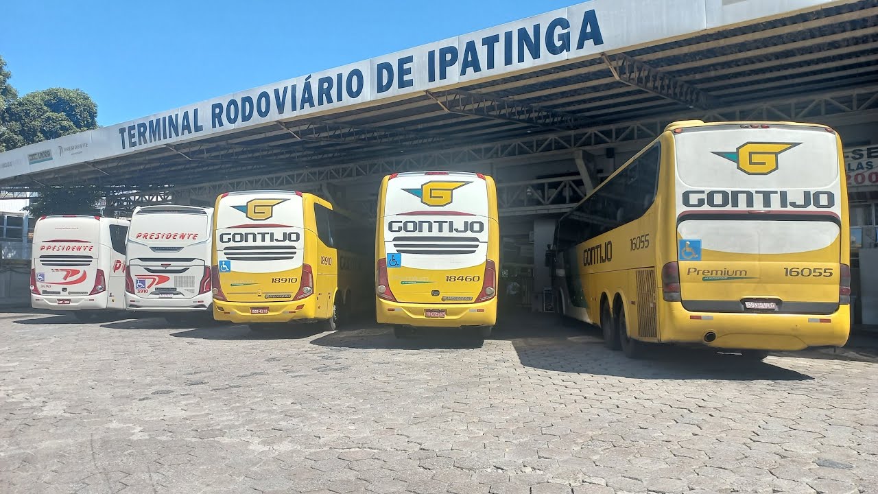 MOVIMENTAÇÃO DE ÔNIBUS NA RODOVIÁRIA DE IPATINGA | GONTIJO, PRESIDENTE, SARITUR