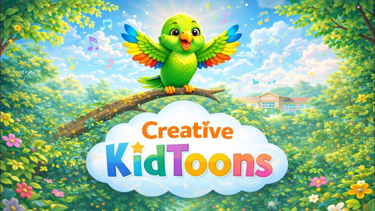 Cute Parrot Song for Kids | मैं तोता, मैं तोता 🦜|Creative KidToons