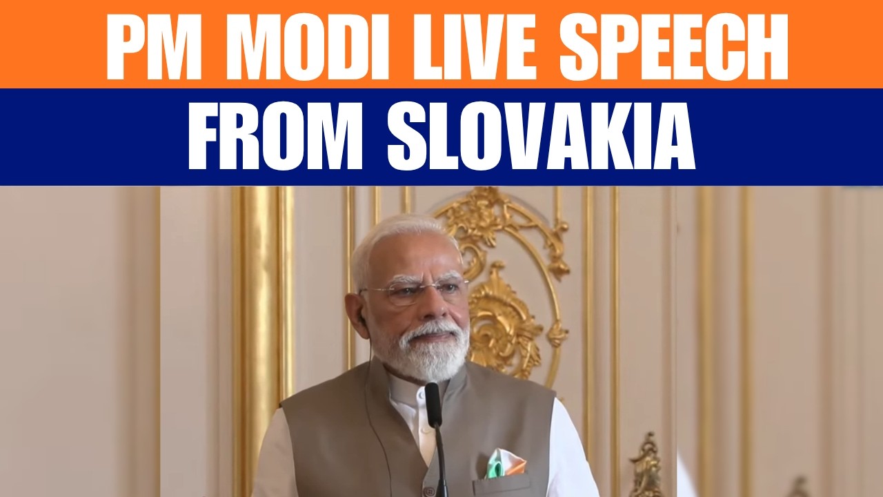 PM Modi's Live Speech From Slovakia | News9
