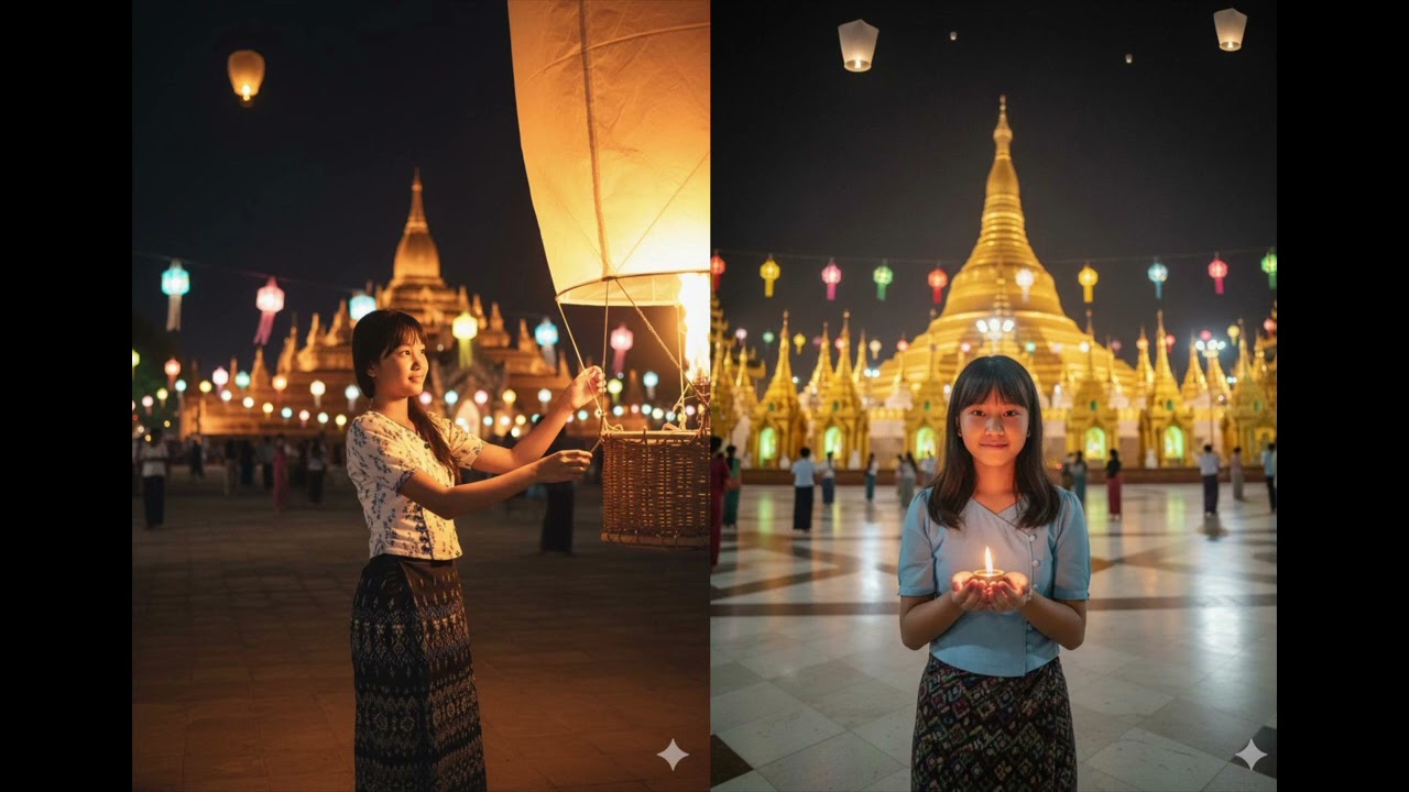 မီးပုံလ သီတင်ကျွတ်ပွဲတော် (Lantern Moon)