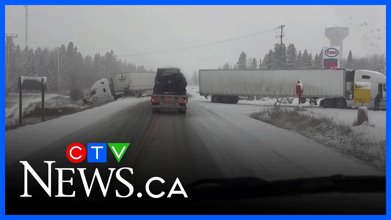 Heavy snow causes Highway 11 havoc