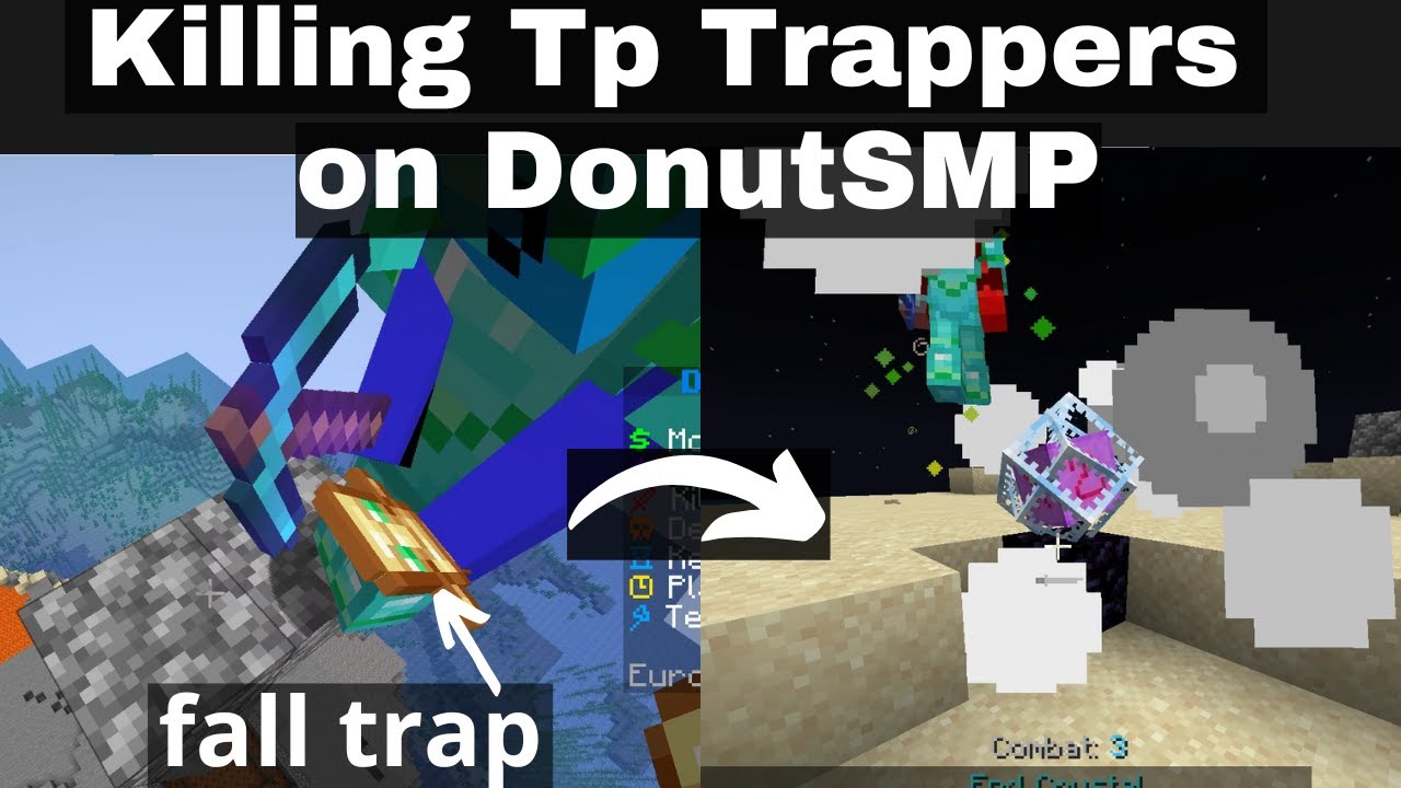 Teleporting to tp Trappers on DonutSMP and Killing Them!!