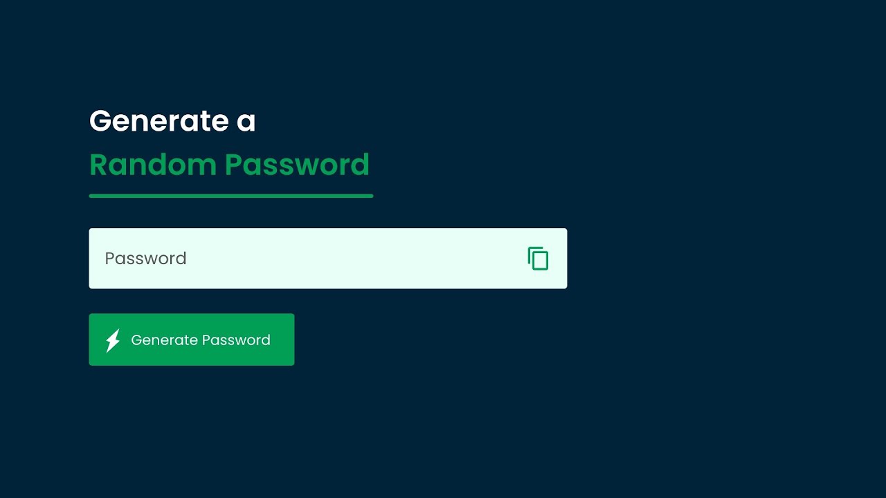 Как сгенерировать случайный пароль с помощью JavaScript | Проект JavaScript-генератора паролей