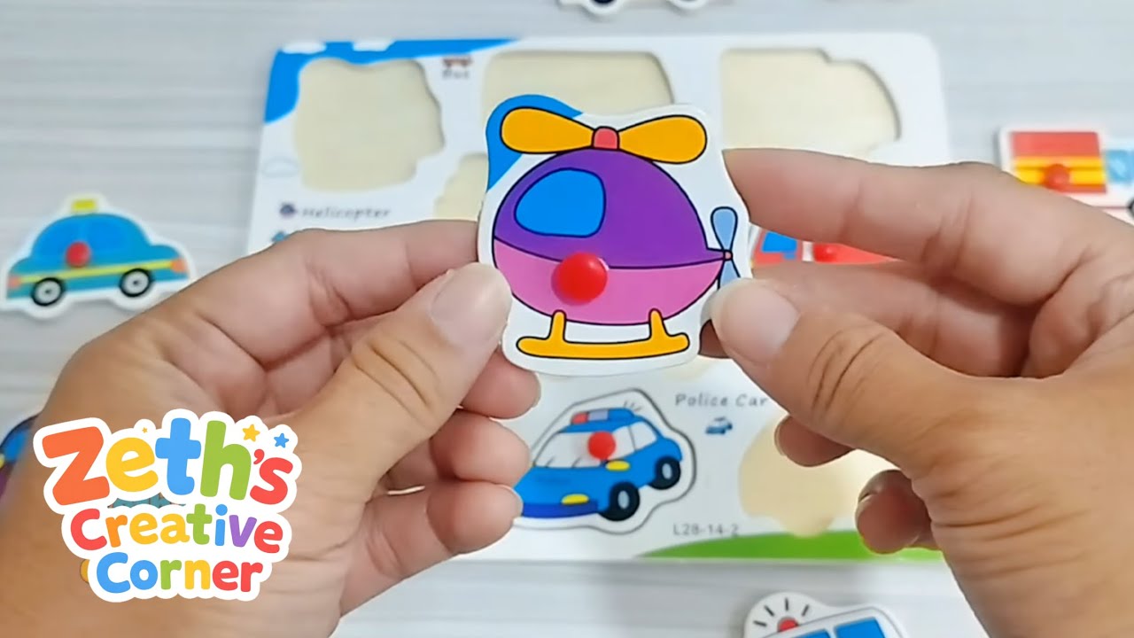 Transporation Vehicles Puzzle | Fun Game for Kids Play-Along | No Voice | Music & Vehicle Sounds