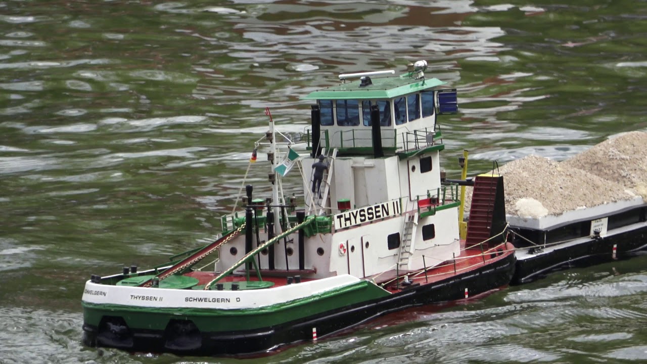 RC Schubschiff Thyssen II Britzer Garten Berlin 5.8.2018 4K