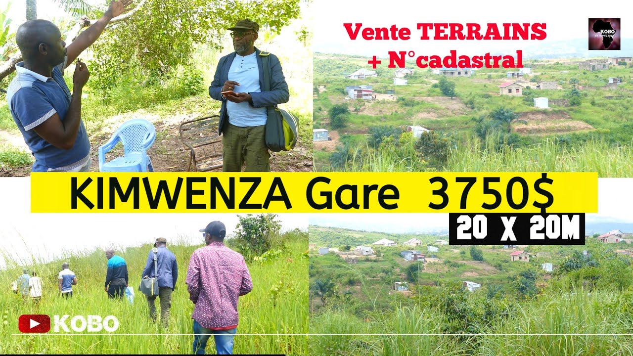 VENTE TERRAINS KIMWENZA GARE 3750$ #kimwenza