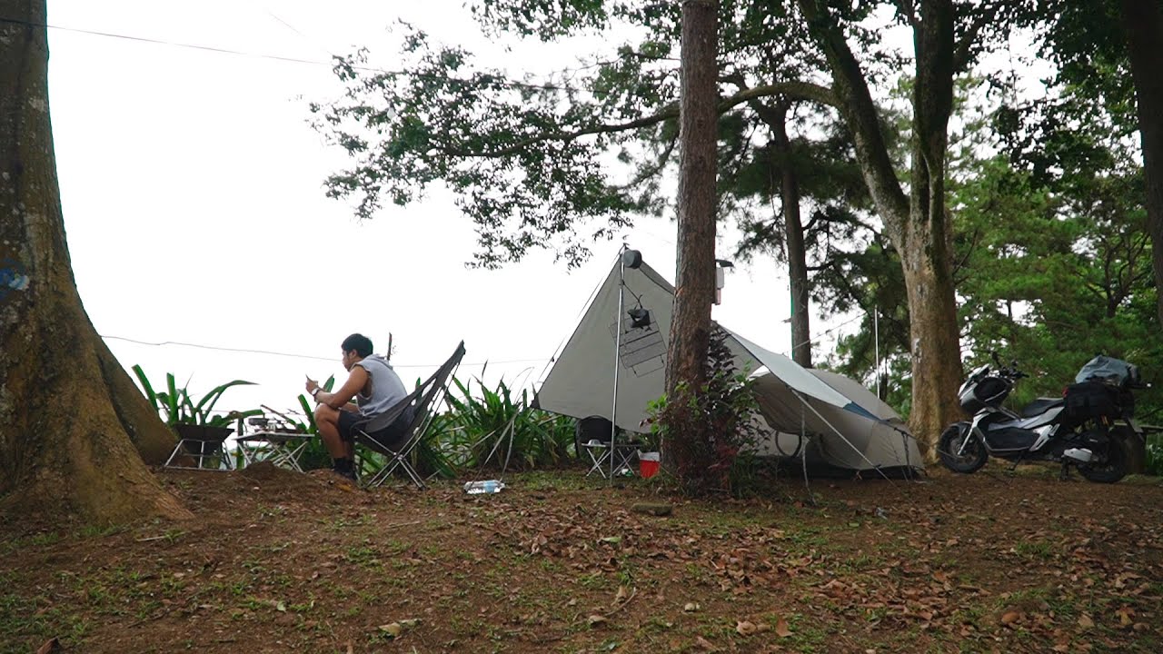 SOLO MOTORCYCLE CAMPING, ASMR, RELAXING