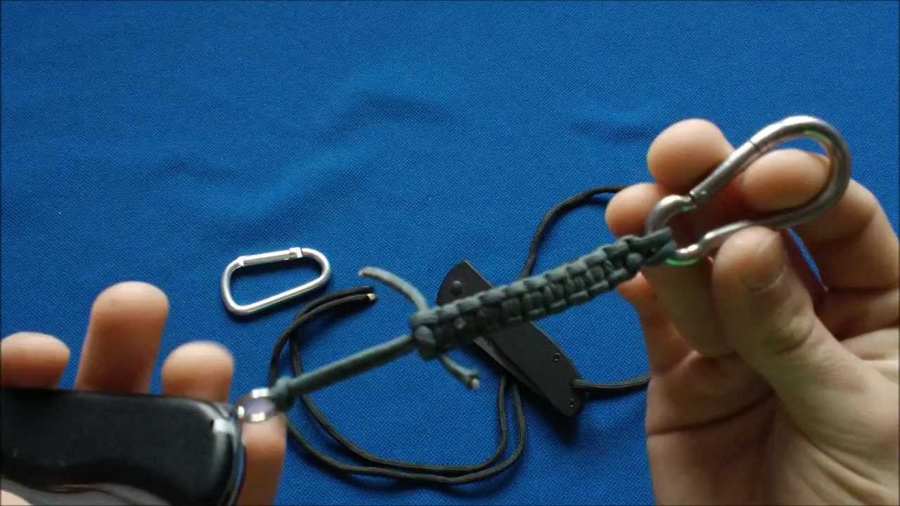 Jak zapleść linkę zabezpieczającą do noża?