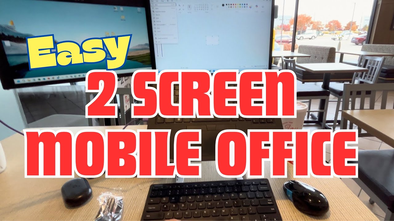 Easy Portable Dual Screen Mobile Office Setup| Work From Anywhere  