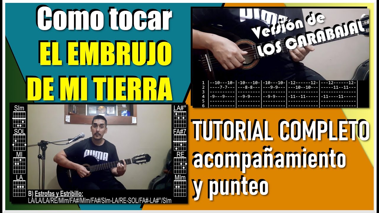 EL EMBRUJO DE MI TIERRA  - Como tocar: Acompañamiento y Punteo - TUTORIAL COMPLETO