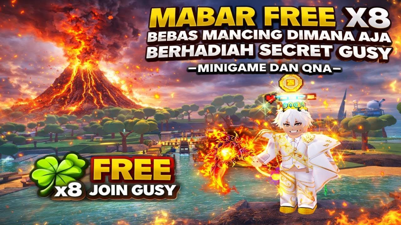 ROBLOX - LIVE FISH IT - MABAR FREE X8 BERHADIAH SECRET + MINIGAME DI FISH IT / QNA FISH IT BERHADIAH