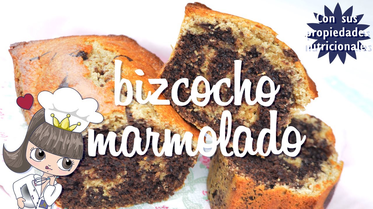 BIZCOCHO MARMOLADO DE CHOCOLATE Y VAINILLA | Saludable | Sin azucar