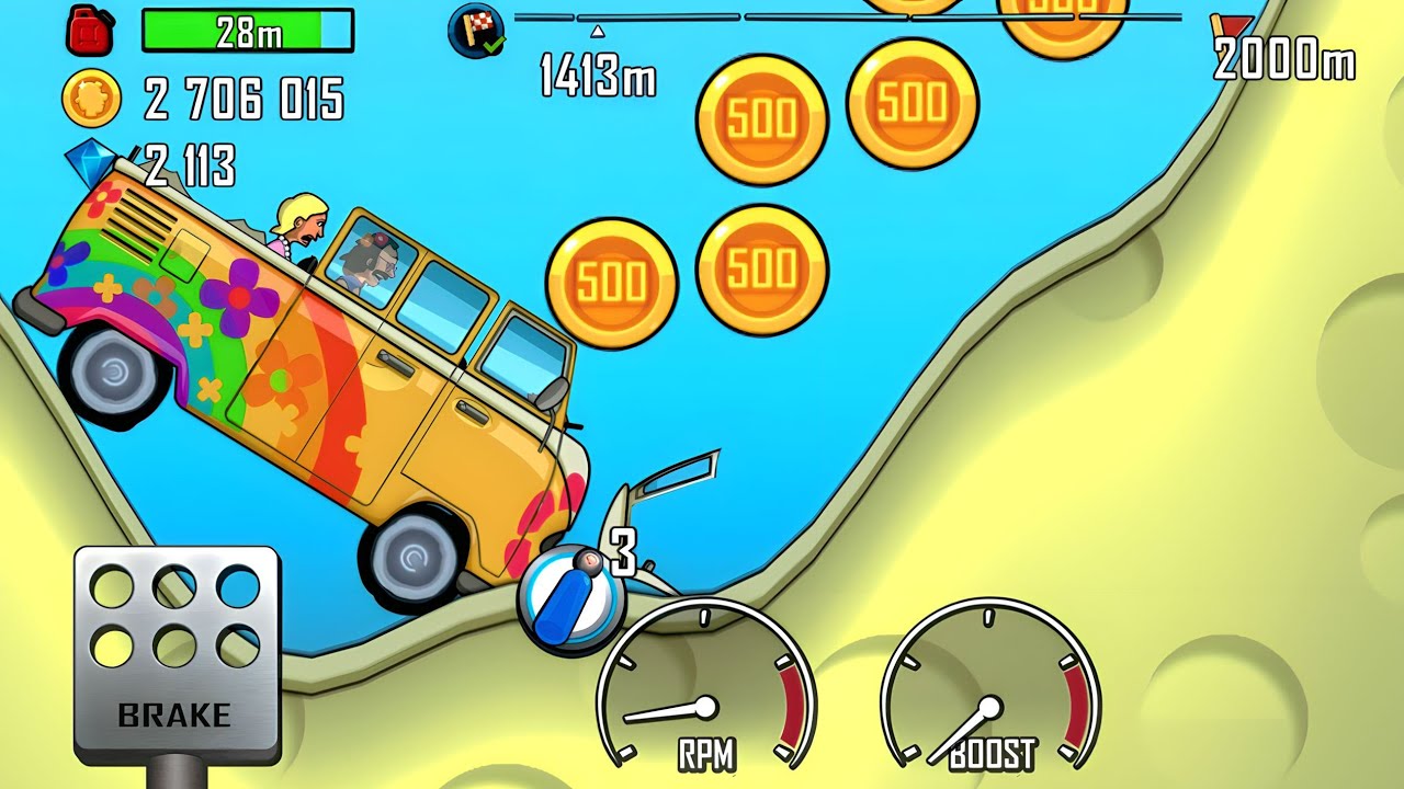 Dessert Road Hippie VAN।Hill Climb Raching। Gaming327 
