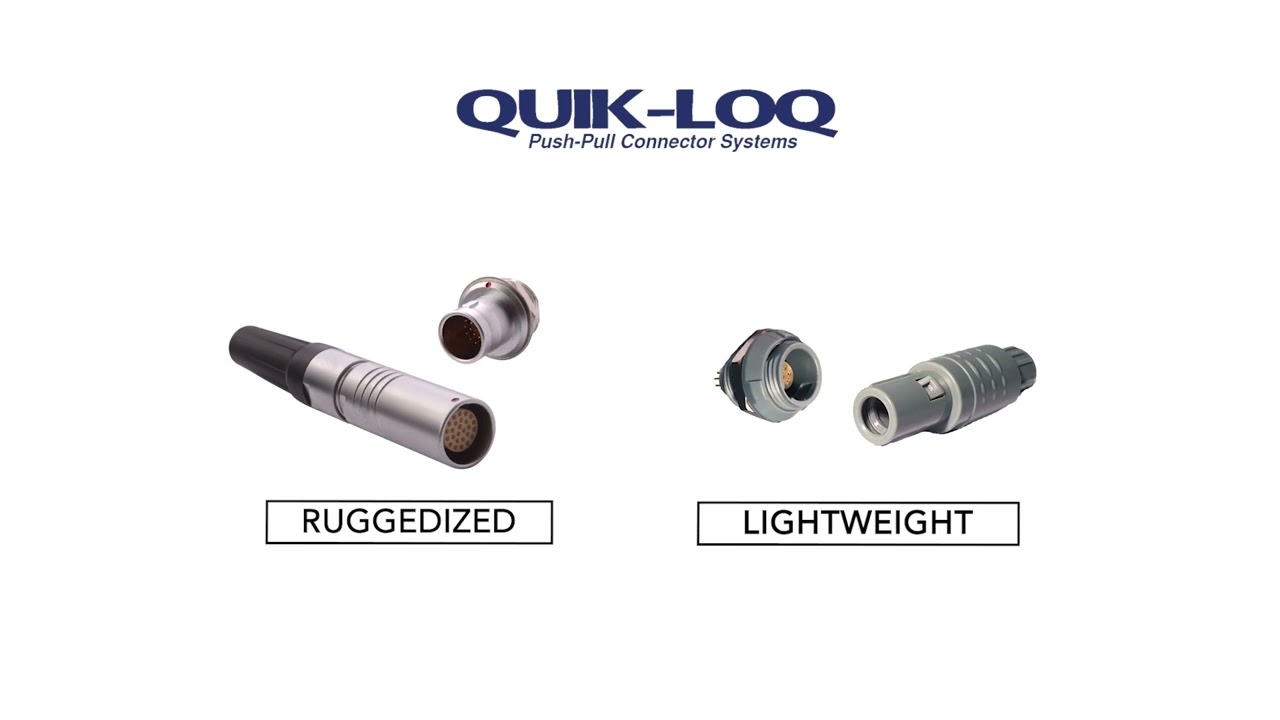 NorComp QUIK-LOQ Push-Pulls with IP67 protection & 360 degree shielding