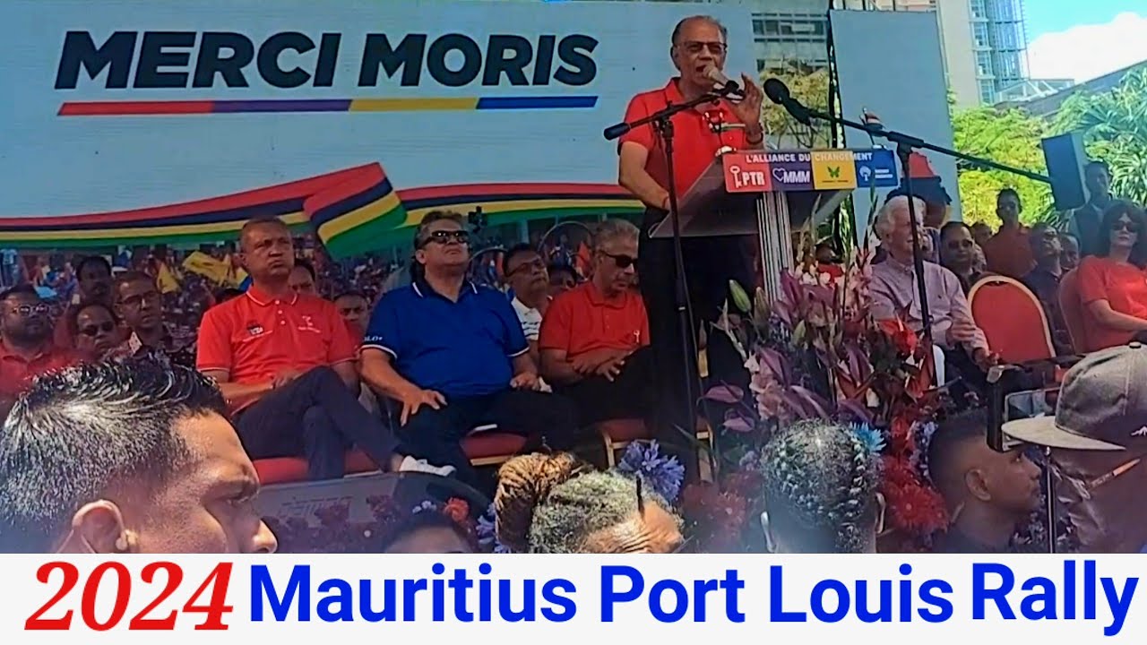 2024 Mauritius Port Louis Rally | Naveen Ramgoolam Prime Minister | Mauritius Language Spoken