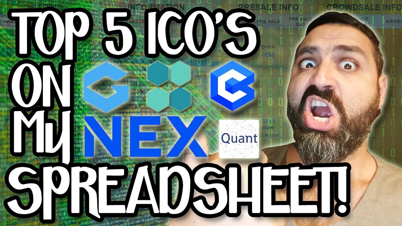 Top 5 ICO's ON MY SPREADSHEET |  Spreadsheet Access In Description