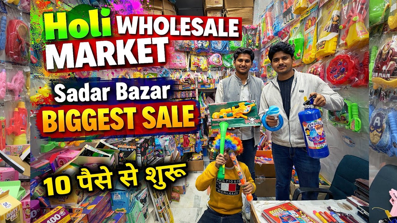 DELHI KI HOLI 🔥 Real Masti Real Rang |  Holi Shopping Under ₹50 😍 | Colour Pichkari & More