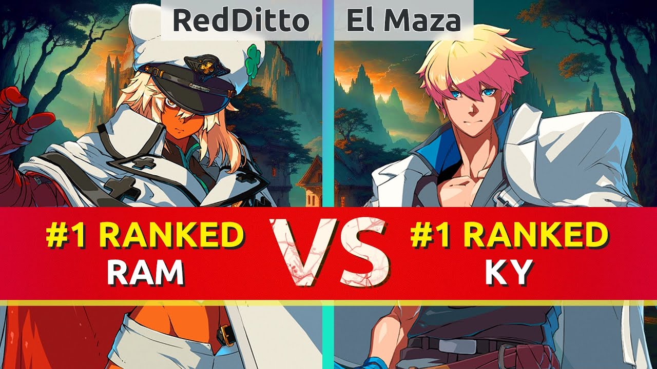 GGST ▰ RedDitto (#1 Ranked Ramlethal) vs El Maza | Dany (#1 Ranked Ky). High Level Gameplay