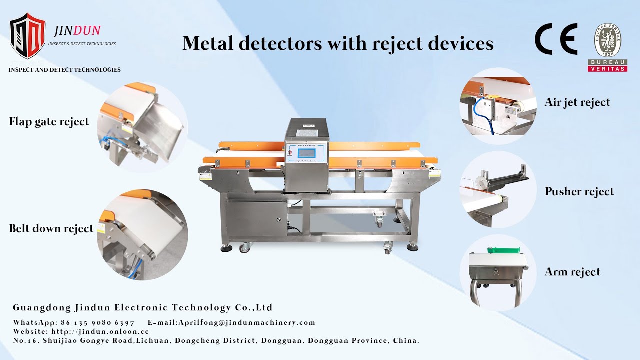 Metal detector conveyor belt breakdown illustration