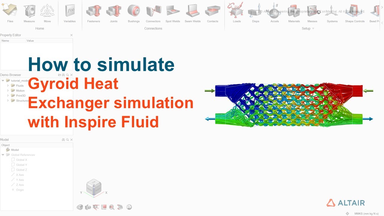 Gyroid Heat Exchanger simulation with Inspire Fluid