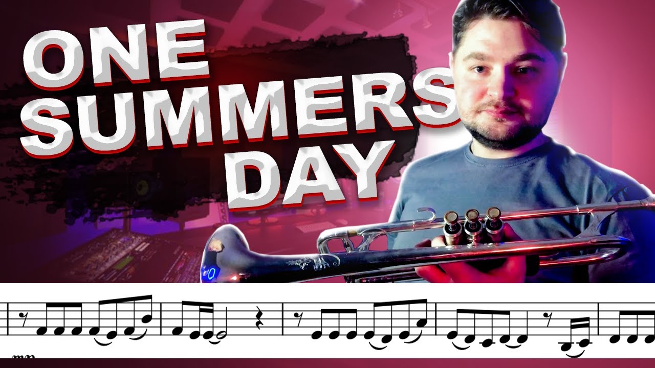 Play One Summers Day on Trumpet with Me (with Sheet Music)