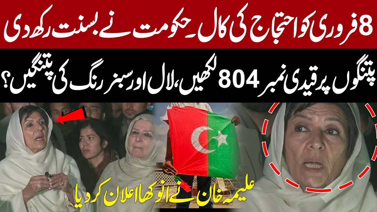 Feb 8 Protest Call vs Basant Festival | Aleema Khan&rsquo;s Surprise Announcement | MUST WATCH