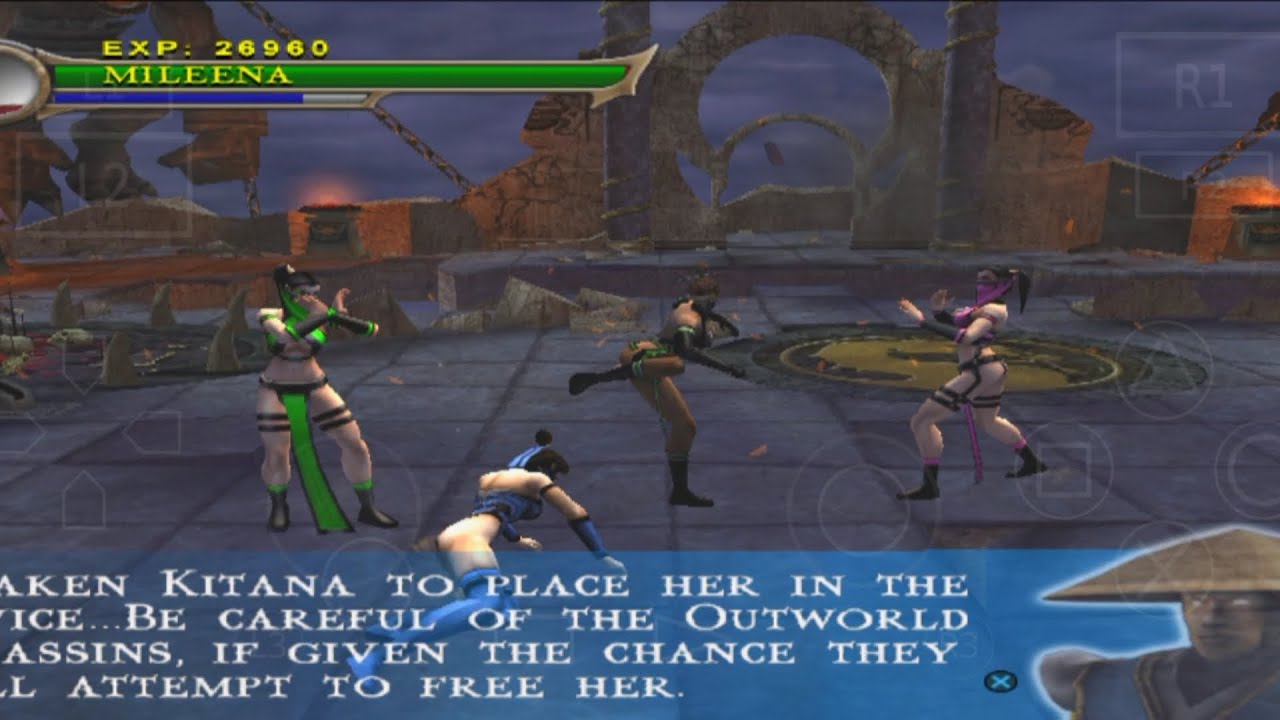 Mileena Gameplay (3) Lawan Diri sendiri Ultimate Mortal kombat Shaolin monk v2 AetherSX2