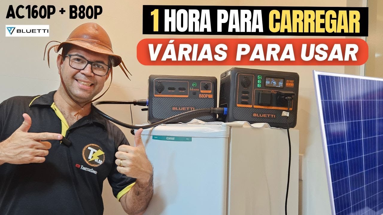 🔋AC60P e B80P Bluetti estação de ☀️Energia Solar Portátil
