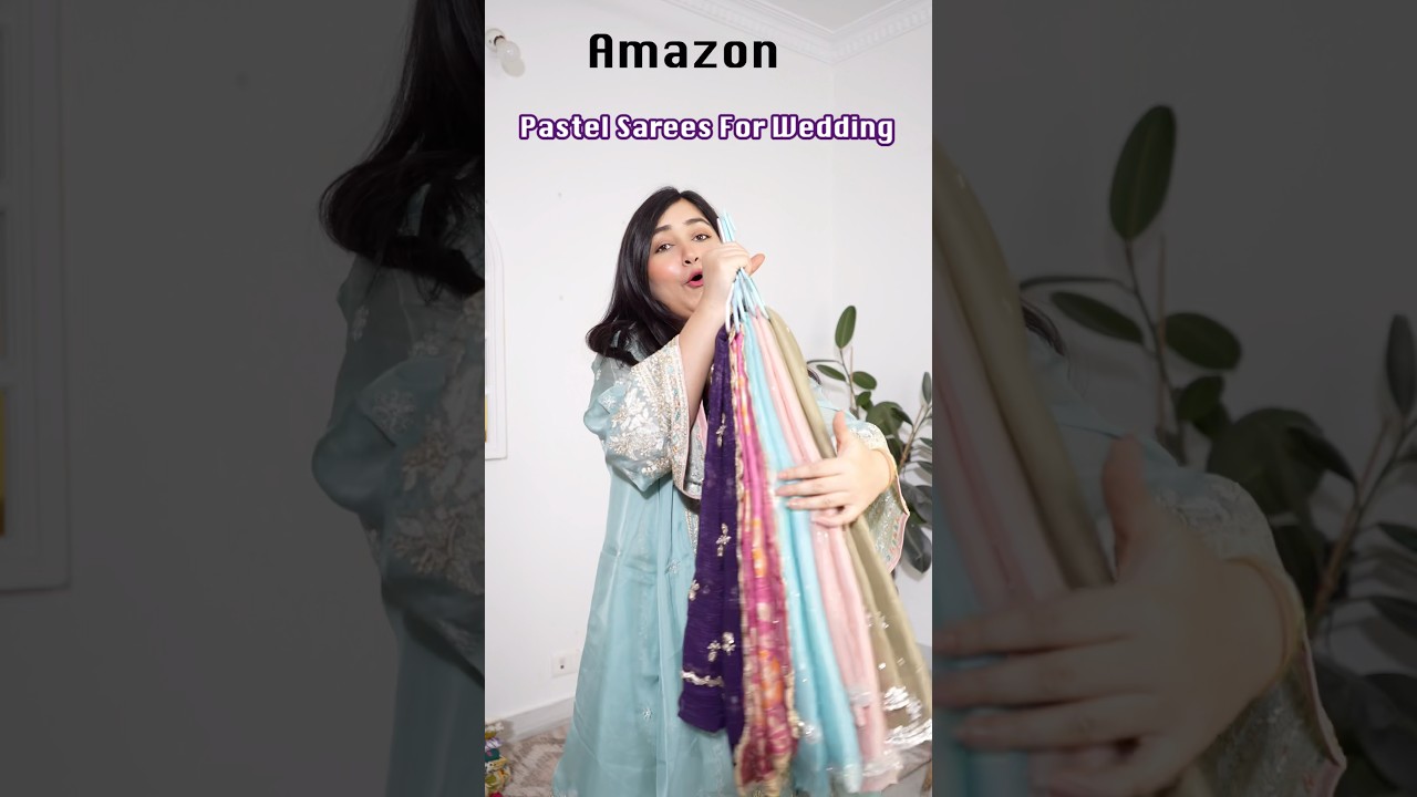 Amazon Pastel Sarees For Summer Wedding (Full Video is Live On My YouTube Channel) #trending #saree