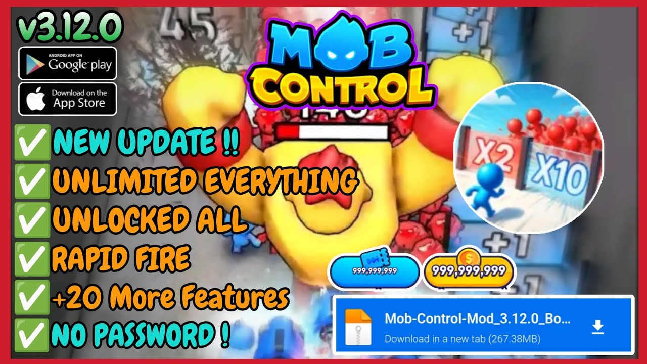 Mob Control Mod Apk v3.12.0 | Unlimited Money & Skip Cards
