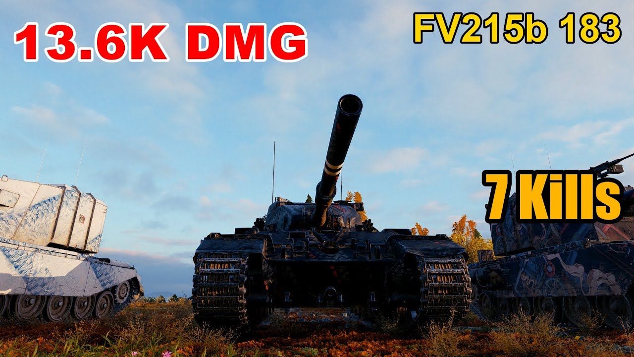 FV215b 183 - 13.6K Damage - 7 Kills - Map: Fjords - Server: EU | World of Tanks