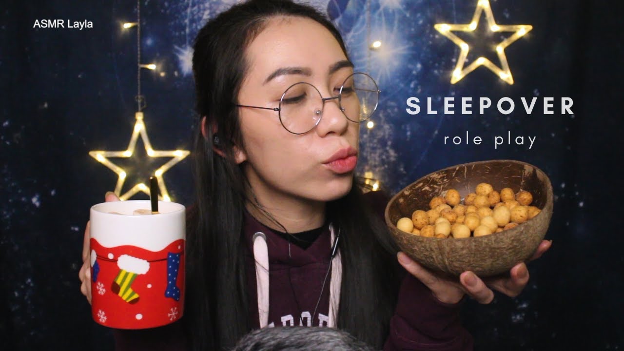 ASMR Vietnam| Ngủ lại nh&agrave; bạn th&acirc;n ♡ (Massage mặt, đầu, vai, sơn m&oacute;ng tay...) Sleepover Roleplay