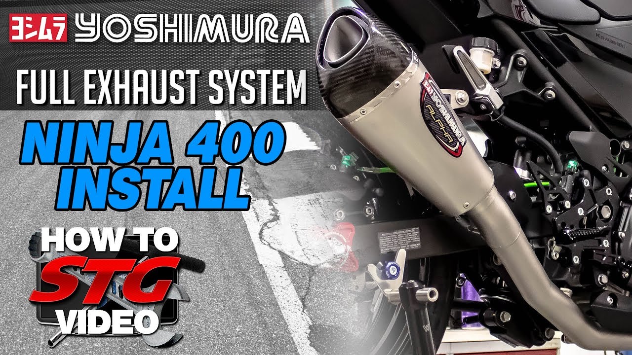 Yoshimura 2018-2023 Kawasaki Ninja 400 Full Exhaust System Install | Sportbiketrackgear.com