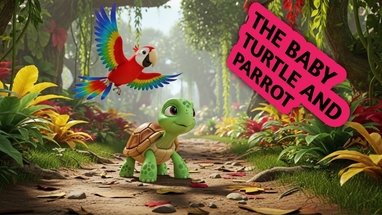 The Turtle and the Parrot | Moral Story for Kids | 3D Cartoon Animation