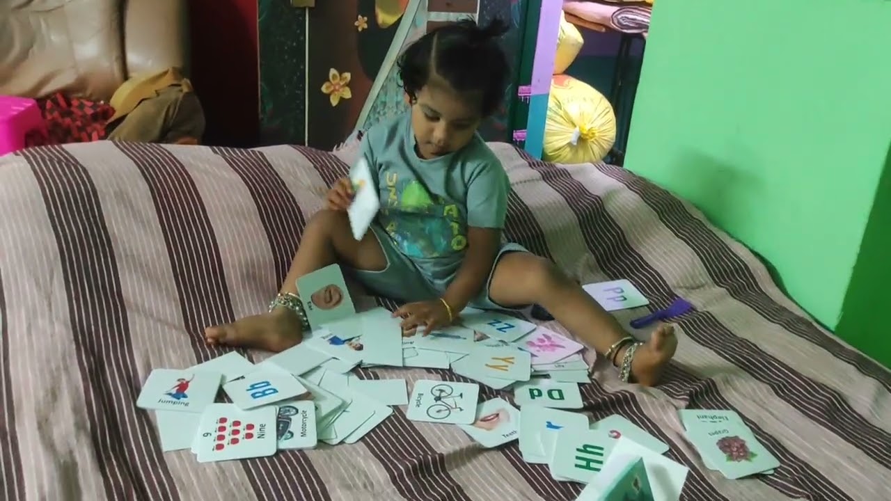 Cute Baby Girl Playing with cards | Adorable Innocent Moments at Home 
