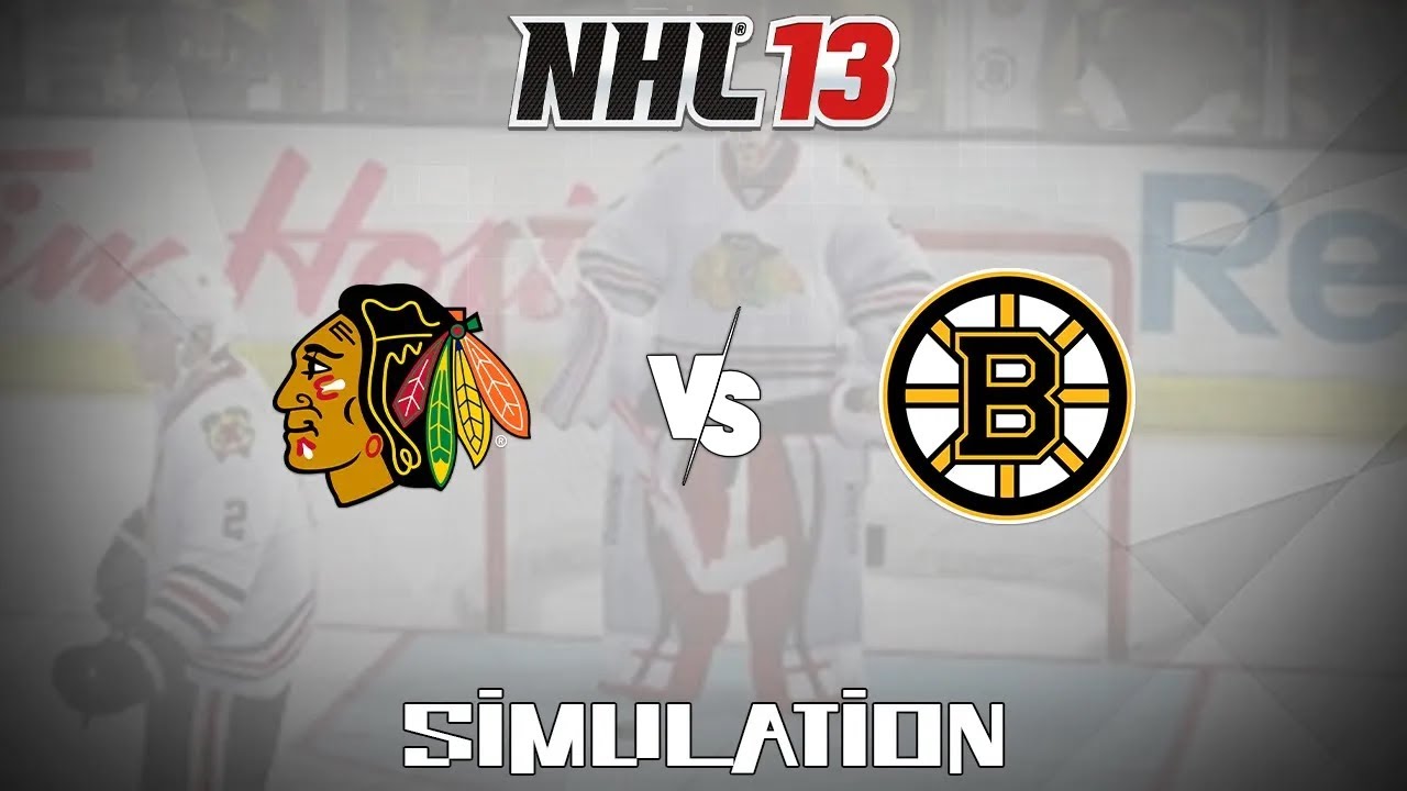 NHL 13 (2012) - Chicago Blackhawks vs Boston Bruins [Gameplay Simulation]