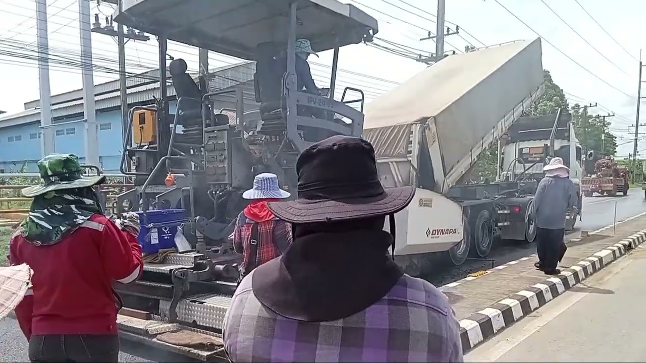 รถปูยางมะตอย dynapac F2500cs ทำถนน น่าน-เวียงสา ep2 ครับ