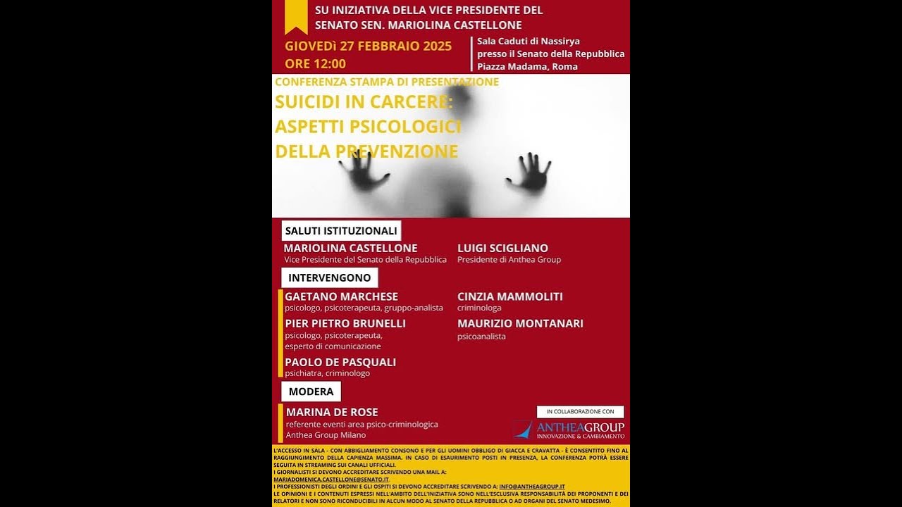 SUICIDIO IN CARCERE - Prevenzione Psicologica