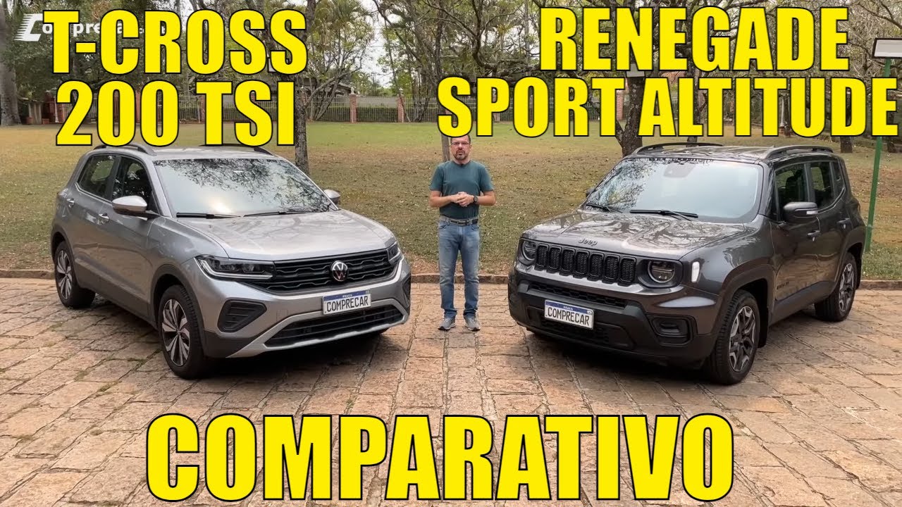 Comparativo: T-Cross 200 TSI x Renegade Sport Altitude